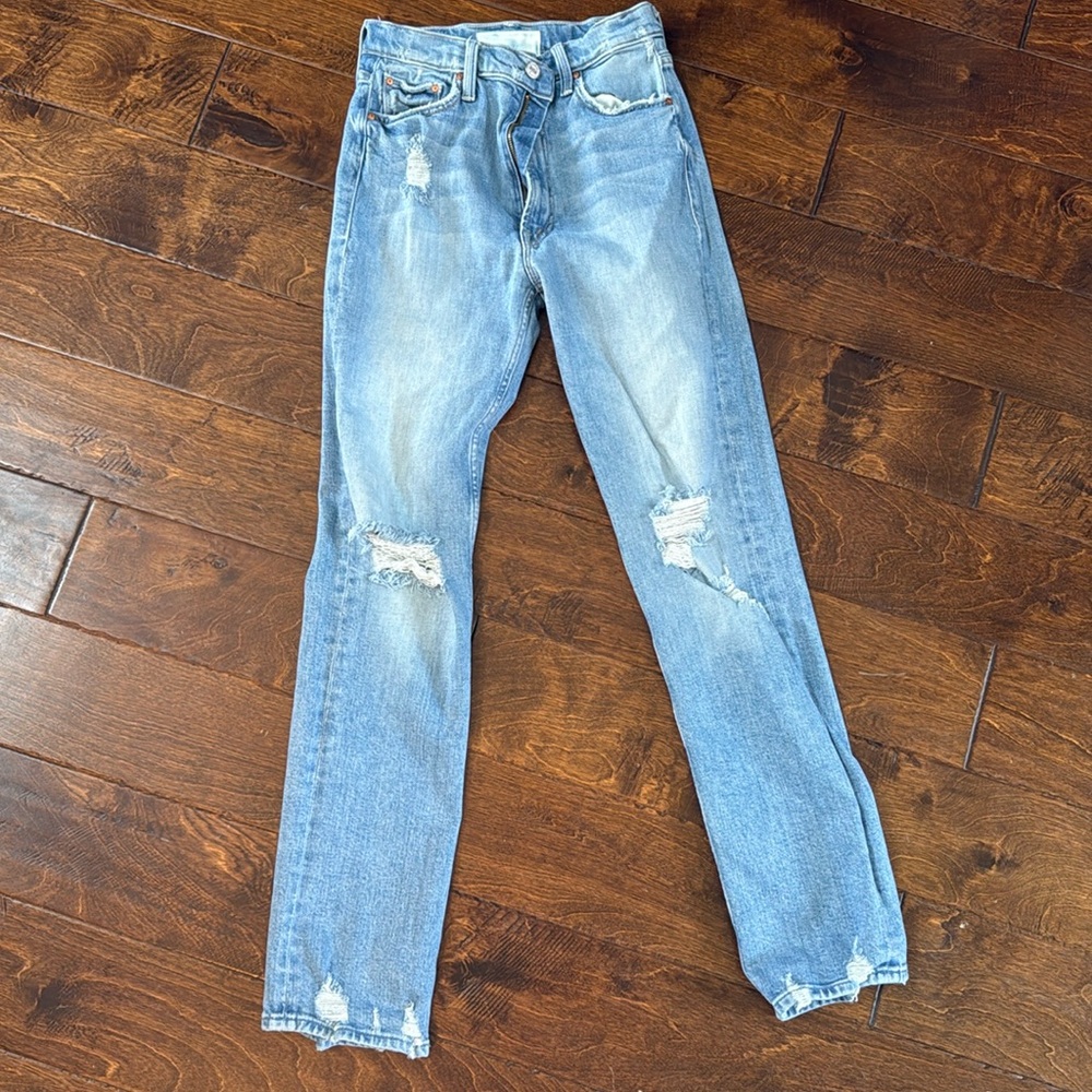 MOTHER Women's Straight Leg Jeans - Light Blue